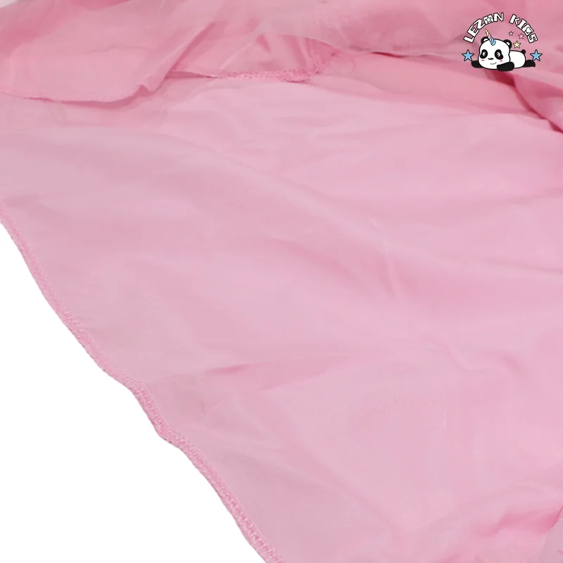LEZONKIDS - Atacado de Novos Produtos Vestido de Princesinha Doce Personalizado com Manga de Tule e Pérola para Menina